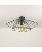 Lampada da soffitto Mantar 6500 P nera - 52 x 52 x 20 cm