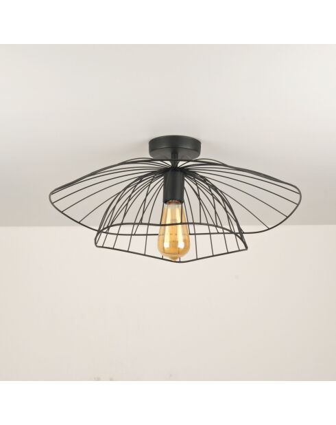 Lampada da soffitto Mantar 6500 P nera - 52 x 52 x 20 cm