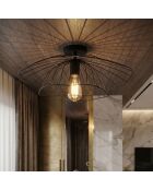 Lampada da soffitto Mantar 6500 P nera - 52 x 52 x 20 cm