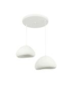 Luna Luna 40 40 T witte Lora kroonluchter - 50 x 50 x 35 cm