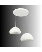 Luna Luna 40 40 T witte Lora kroonluchter - 50 x 50 x 35 cm