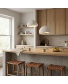 Luna Luna 40 40 T witte Lora kroonluchter - 50 x 50 x 35 cm