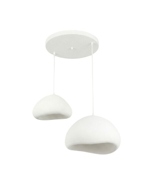 Luna Lora 40 50 T weißer Kronleuchter, 60 x 65 x 40 cm