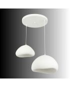 Luna Lora 40 50 T weißer Kronleuchter, 60 x 65 x 40 cm