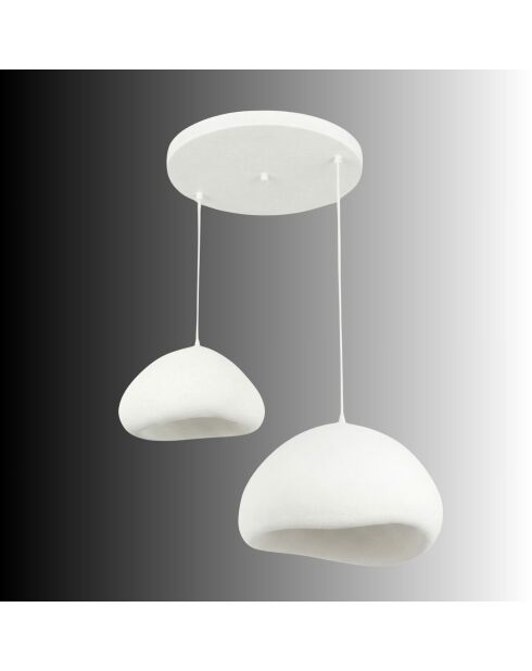 Luna Lora 40 50 T weißer Kronleuchter, 60 x 65 x 40 cm