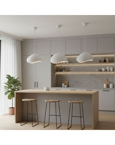 Lampadario Loval 30 Luna bianco - 36 x 30 x 21 cm