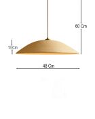 Lampadario BK182 oro/crema - 52 x 52 x 23 cm