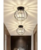 Lampada da soffitto Bella Luce nera - 20 x 20 x 20 cm