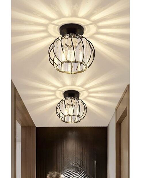 Lampada da soffitto Bella Luce nera - 20 x 20 x 20 cm