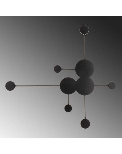 Ledos 15542 schwarze Wandleuchte - 60 x 60 x 15 cm