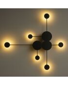 Ledos 15542 schwarze Wandleuchte - 60 x 60 x 15 cm