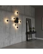 Ledos 15542 schwarze Wandleuchte - 60 x 60 x 15 cm