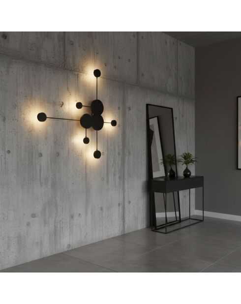 Ledos 15542 schwarze Wandleuchte - 60 x 60 x 15 cm