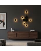 Ledos 15542 schwarze Wandleuchte - 60 x 60 x 15 cm