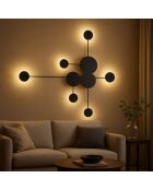 Ledos 15542 schwarze Wandleuchte - 60 x 60 x 15 cm