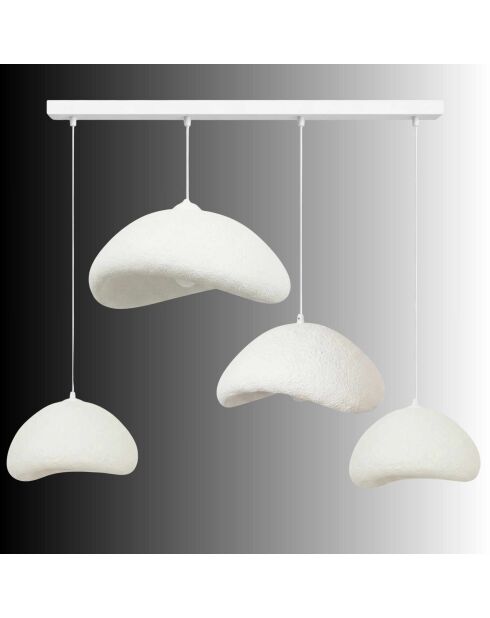 Luna Set Luna 30 4 C Nua - Lampadario bianco, 140 x 42 x 40 cm
