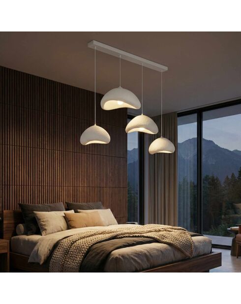 Luna Set Luna 30 4 C Nua - Lampadario bianco, 140 x 42 x 40 cm