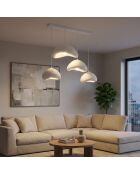 Luna Set Luna 30 4 C Nua - Lampadario bianco, 140 x 42 x 40 cm