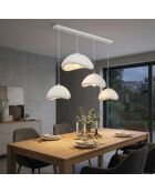 Luna Set Luna 30 4 C Nua - Lampadario bianco, 140 x 42 x 40 cm