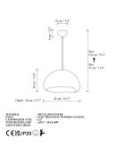 Loval 40 Luna witte kroonluchter - 45 x 45 x 35 cm
