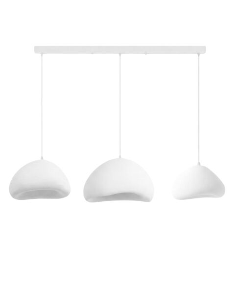 Lora Set C Luna weißer Kronleuchter - 140 x 42 x 40 cm