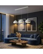 Lora Set C Luna weißer Kronleuchter - 140 x 42 x 40 cm