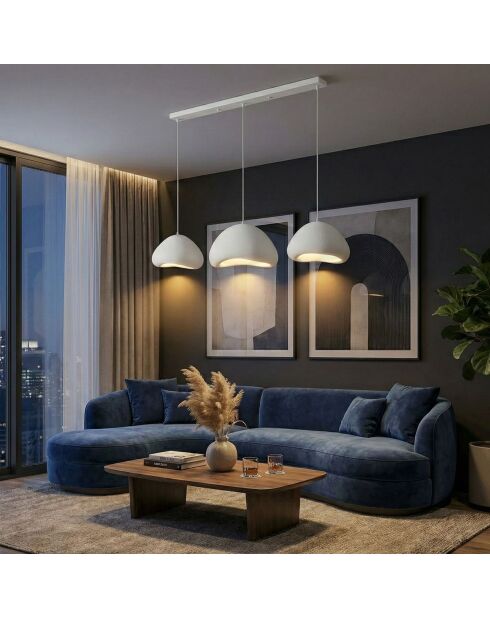 Lora Set C Luna weißer Kronleuchter - 140 x 42 x 40 cm