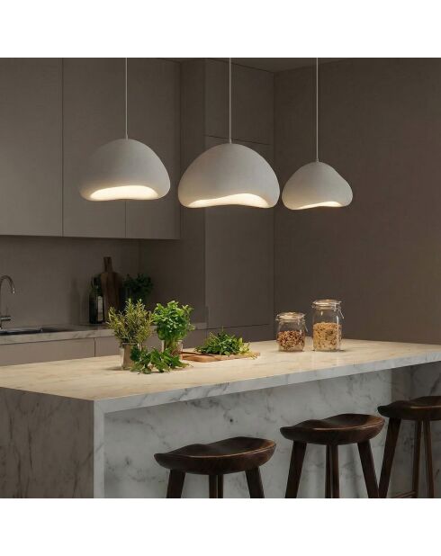 Lora Set C Luna weißer Kronleuchter - 140 x 42 x 40 cm