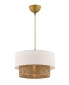 Echo beige/witte kroonluchter - 30 x 30 x 20 cm