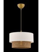 Echo beige/witte kroonluchter - 30 x 30 x 20 cm