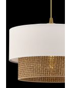 Echo beige/witte kroonluchter - 30 x 30 x 20 cm