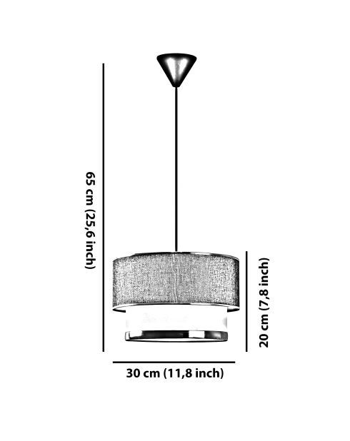 Echo beige/witte kroonluchter - 30 x 30 x 20 cm