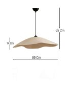 Lampadario BK200 crema/oro - 61 x 32 x 30 cm