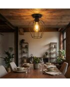 Armut 6676 P lampada da parete nera - 26 x 26 x 25 cm