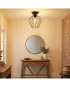 Armut 6676 P lampada da parete nera - 26 x 26 x 25 cm