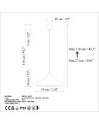 Lampadario marrone Eysan 207 - 37 x 37 x 25 cm