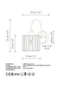 Yakops 15710 Lampada da parete dorata - 28 x 28 x 28 cm