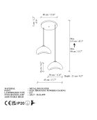 Lámpara Luna 30 2 T Luna blanca - 44 x 40 x 30 cm