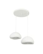 Loval 40 40 T Luna weißer Kronleuchter - 50 x 50 x 35 cm