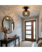 Selcuklu Mr 788 S P lampada da parete nera - 22 x 22 x 22 cm