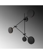 Ledos 15541 schwarze Wandleuchte - 85 x 85 x 15 cm