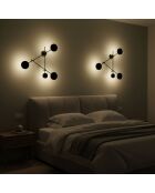 Ledos 15541 schwarze Wandleuchte - 85 x 85 x 15 cm