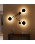 Ledos 15541 schwarze Wandleuchte - 85 x 85 x 15 cm