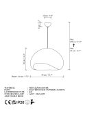 Lampadario Loval 50 Luna bianco - 60 x 55 x 35 cm