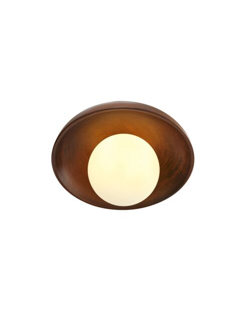 Lampada da parete Hand T noce/bianco - 34 x 47,5 x 16 cm