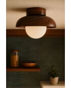 Lampada da parete Hand T noce/bianco - 34 x 47,5 x 16 cm