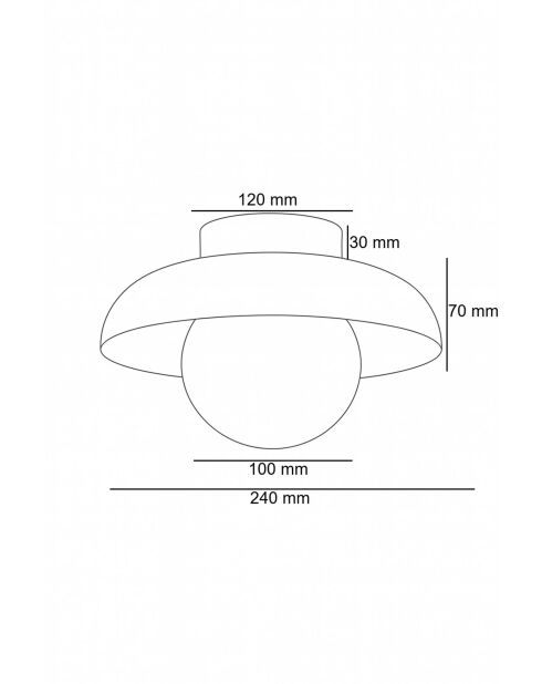 Lampada da parete Hand T noce/bianco - 34 x 47,5 x 16 cm