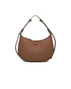 Half Moon Mini FL Vitello Seta Ginger Cookie Schultertasche, 19 x 7 x 26 cm