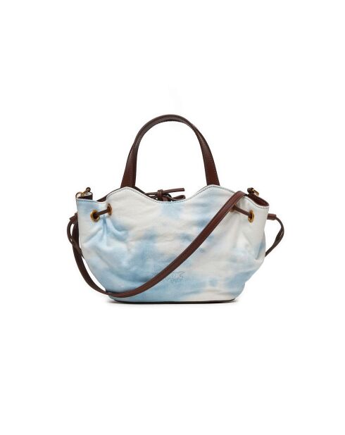 Piccio himmelblaue Handtasche aus Wollmischung - 20/41x17x7 cm