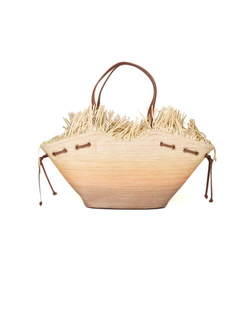 Borsa a tracolla Pagode Extra Shopper beige/marrone - 51x13x60 cm